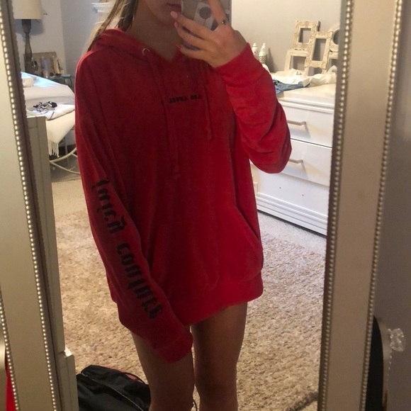 Red Juicy Couture velvet hoodie - Picture 2 of 2